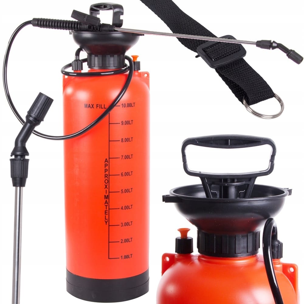 Opryskiwacz Ciśnieniowy Ręczny 10l Długa Lanca Zraszanie Rozpylacz Ogrodowy