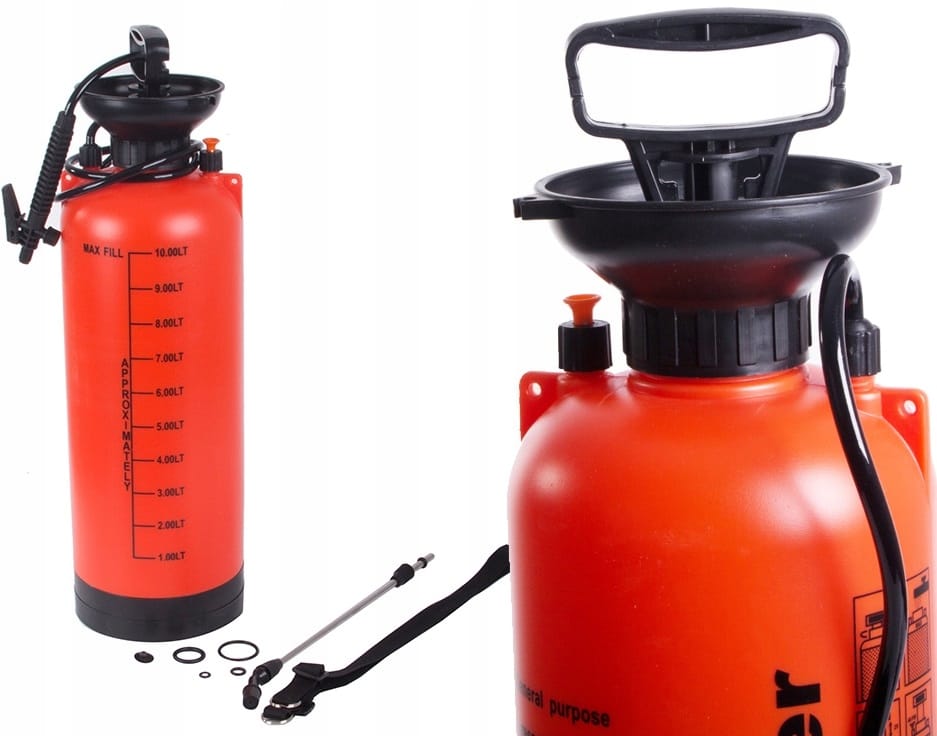 Opryskiwacz Ciśnieniowy Ręczny 10l Długa Lanca Zraszanie Rozpylacz Ogrodowy