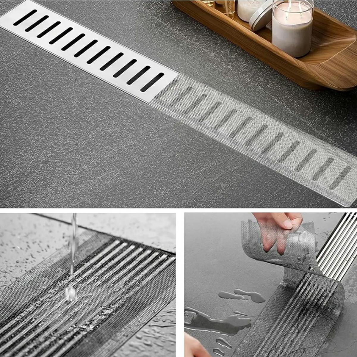 Taśma Samoprzylepna Naklejka Sitko Odpływ Prysznic Łapacz Włosów 10 Metrów