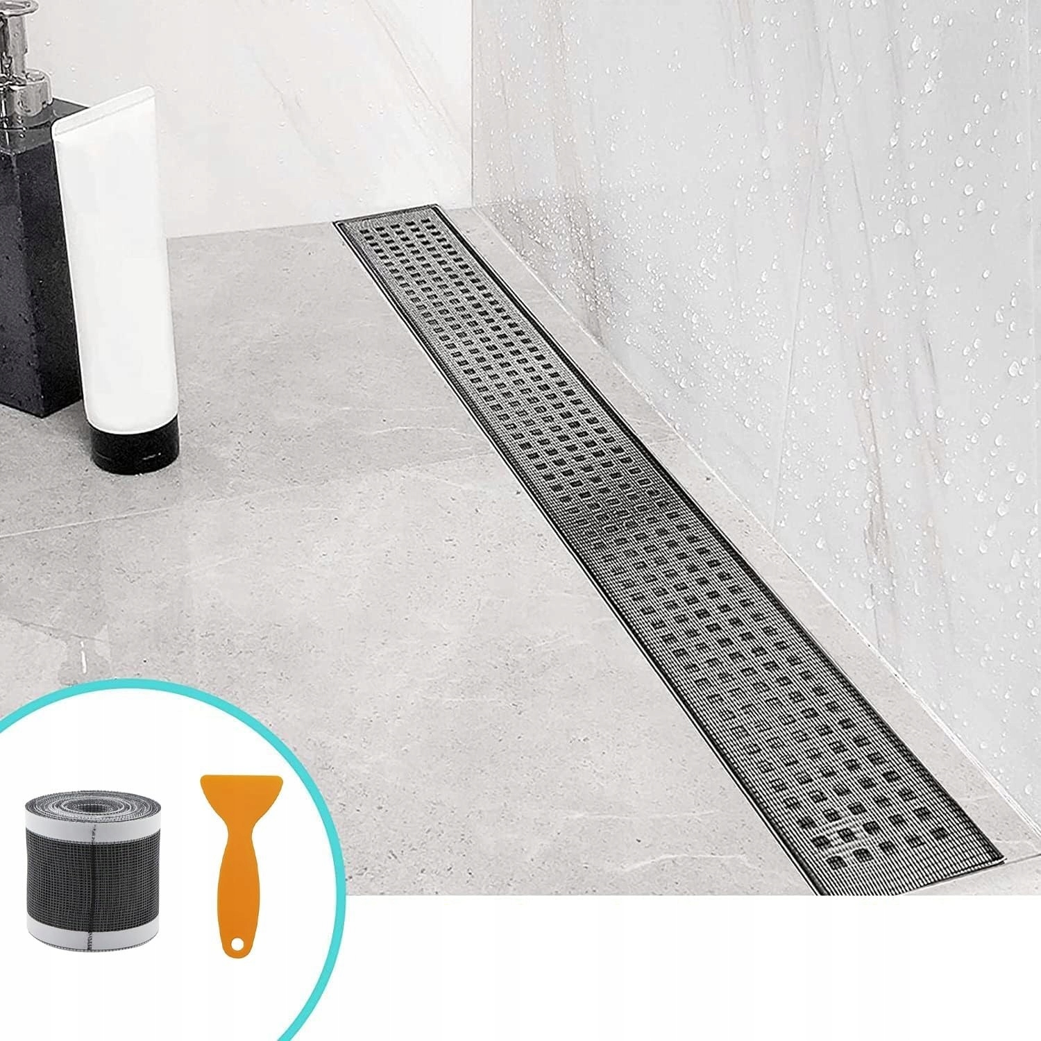 Taśma Samoprzylepna Naklejka Sitko Odpływ Prysznic Łapacz Włosów 10 Metrów