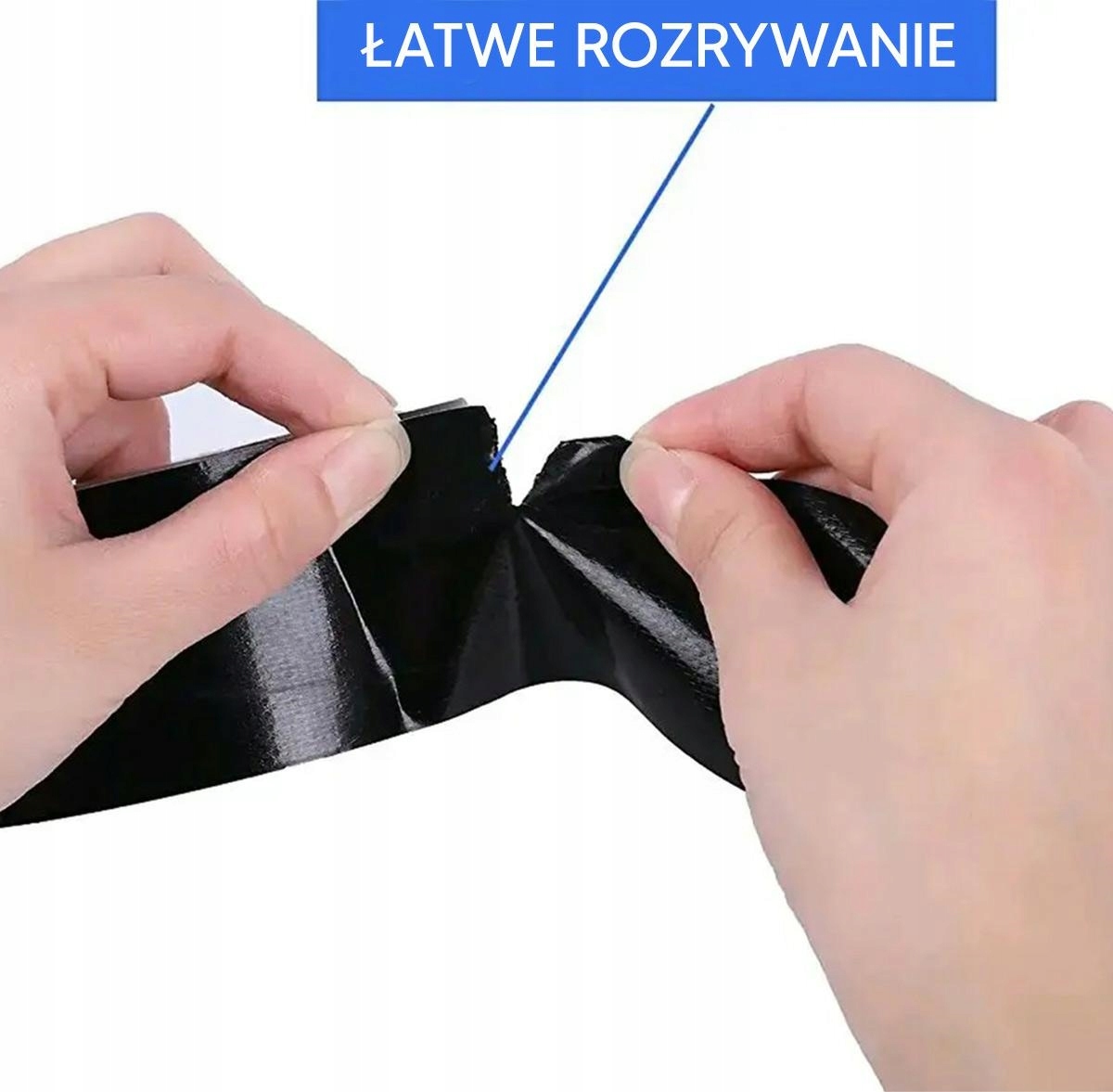 Taśma Naprawcza Zbrojona Mocna 48mm 10m Czarna Czarny Tkaninowa Duct Tape