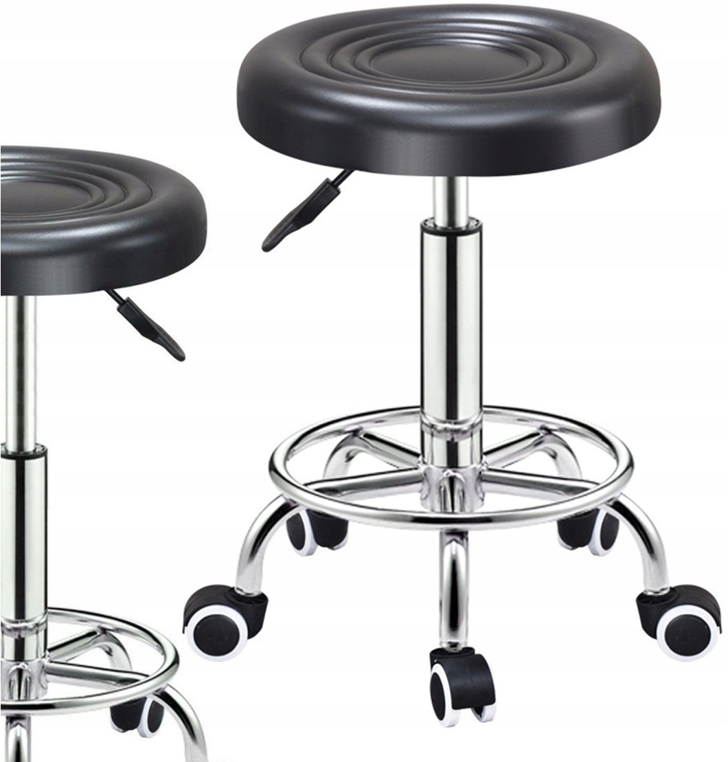 Hoker Barowy Stołek Fryzjerski Kosmetyczny Taboret Na Kółkach Obrotowy