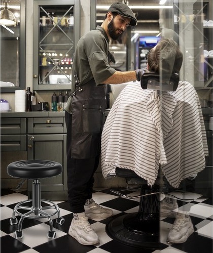 Hoker Barowy Stołek Fryzjerski Kosmetyczny Taboret Na Kółkach Obrotowy