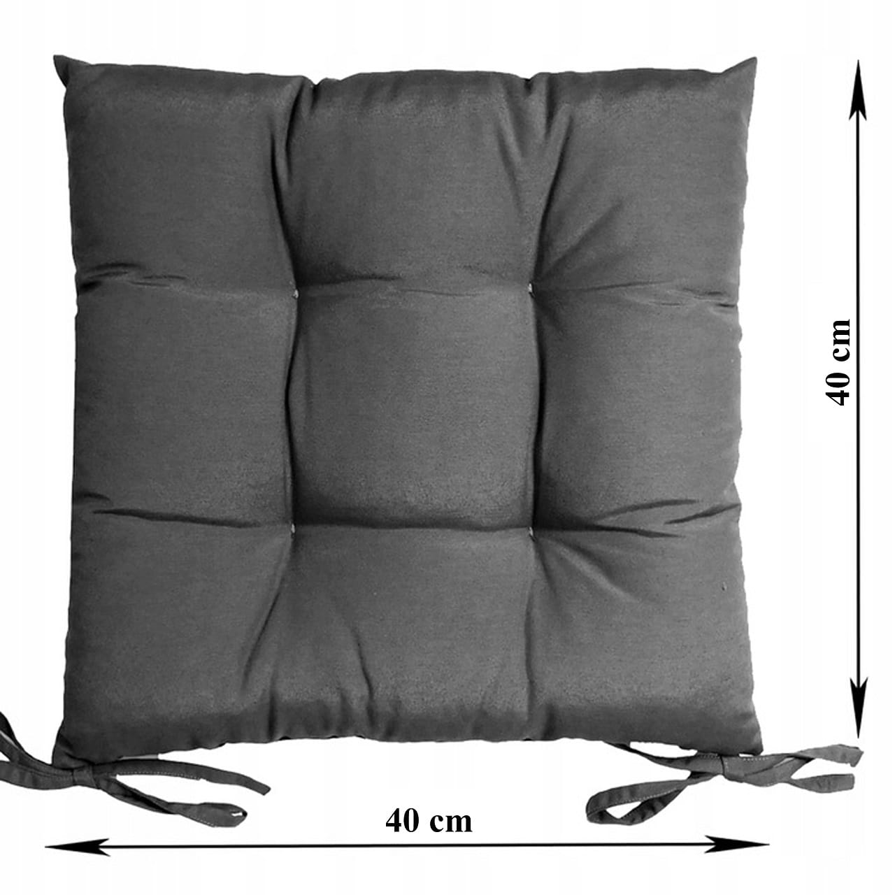 Pikowana Poduszka Ogrodowa Na Fotel Krzesło 40 X 40 cm Wiązana Z Troczkami