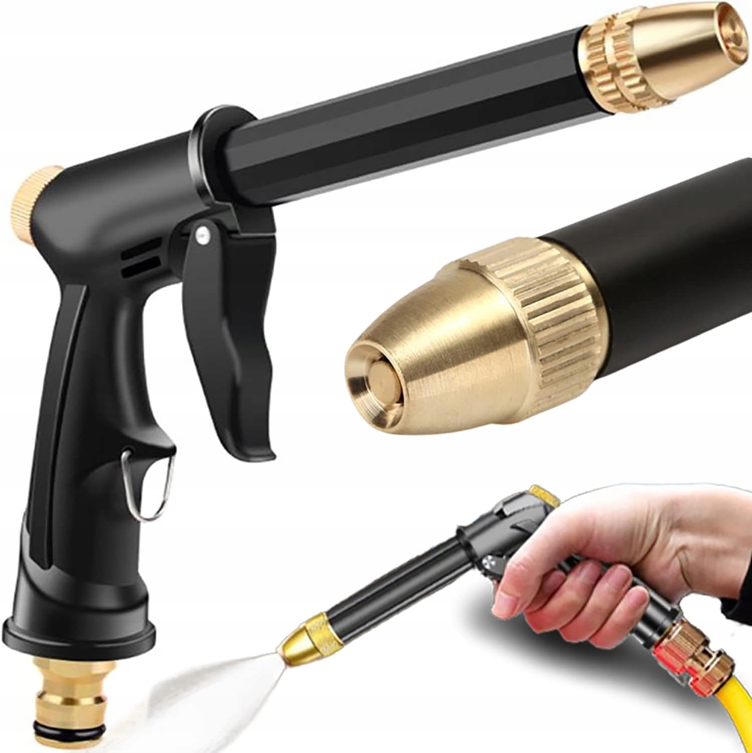 Pistolet Do Węża Ogrodowego Myjka Zraszacz Do Podlewania Regulacja Wody