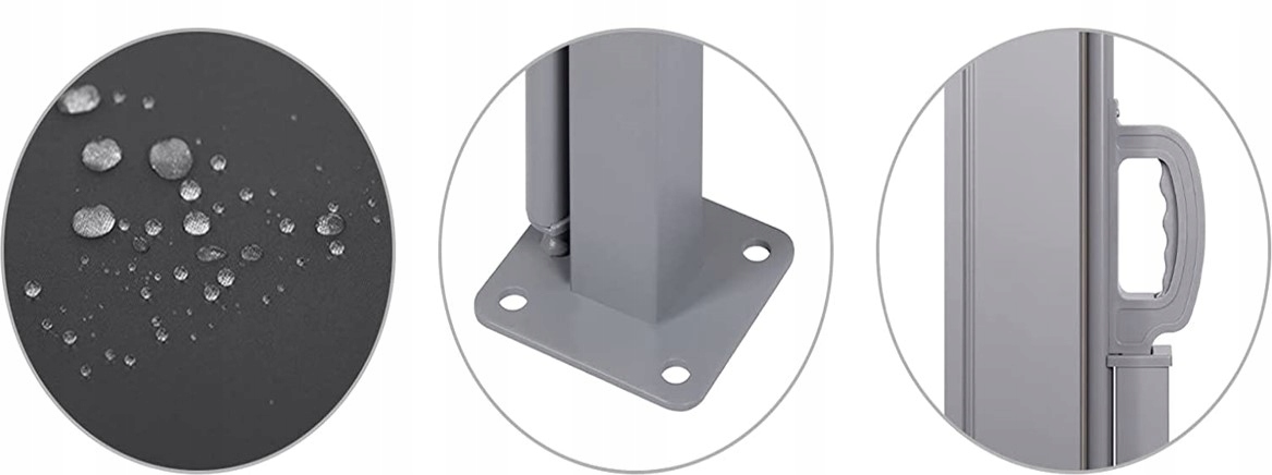 Składana Markiza 400x180cm Boczna Roleta Parawan Do Ogrodu Taras Antracyt