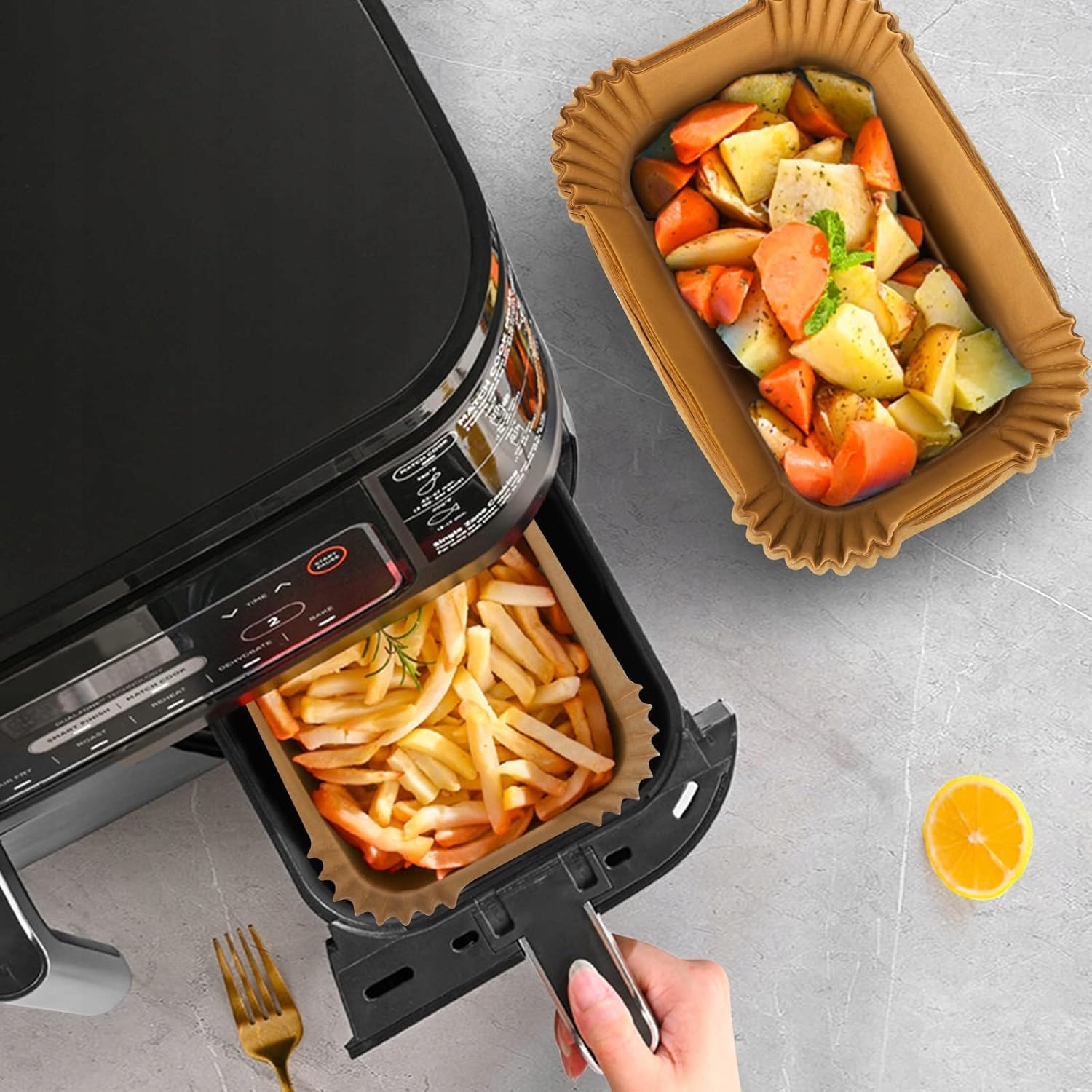 Papier Do Pieczenia Airfryer Wkład Do Frytkownicy Air Fryer 22-14 cm 50szt
