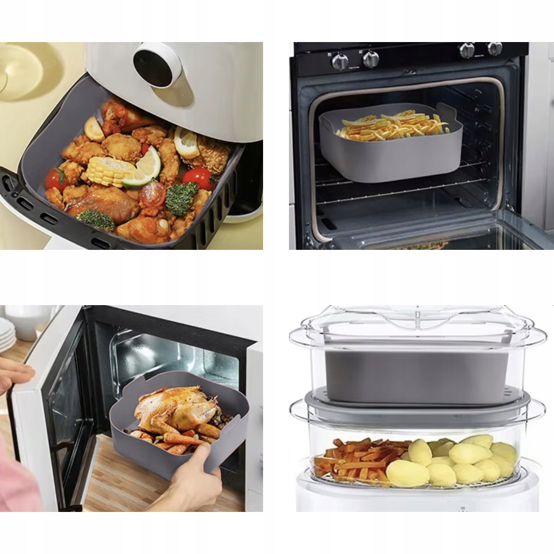Forma Silikonowa Do Air Fryer Frytkownicy Pieczenia Wkład Do Pieczenia 20cm