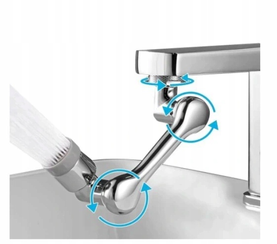 Przedłużka Obrotowa Do Kranu Aerator 1080 Stopni Przedłużacz Oszczędzający