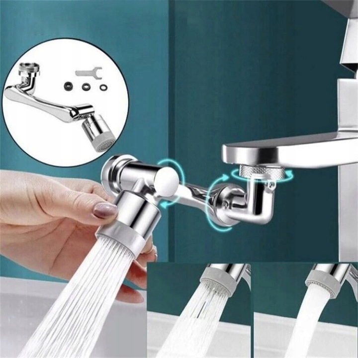 Przedłużka Obrotowa Do Kranu Aerator 1080 Stopni Przedłużacz Oszczędzający