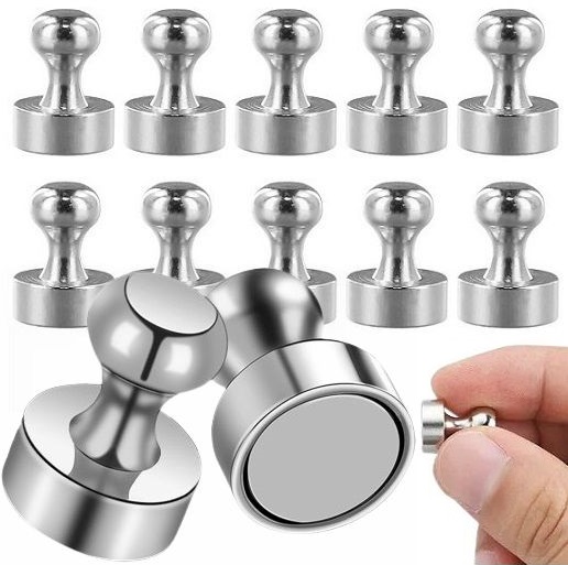 Magnes Na Lodówkę Neodymowy Do Tablicy Pinezka Magnesy Neodymowe 10 Sztuk