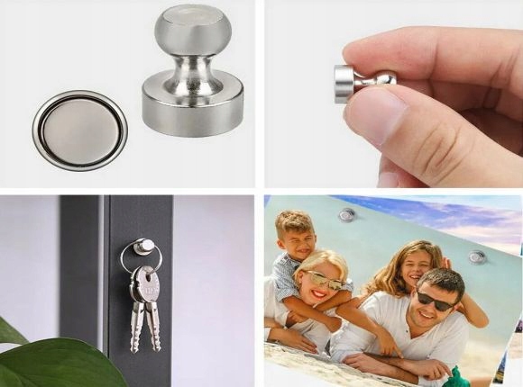 Magnes Na Lodówkę Neodymowy Do Tablicy Pinezka Magnesy Neodymowe 10 Sztuk