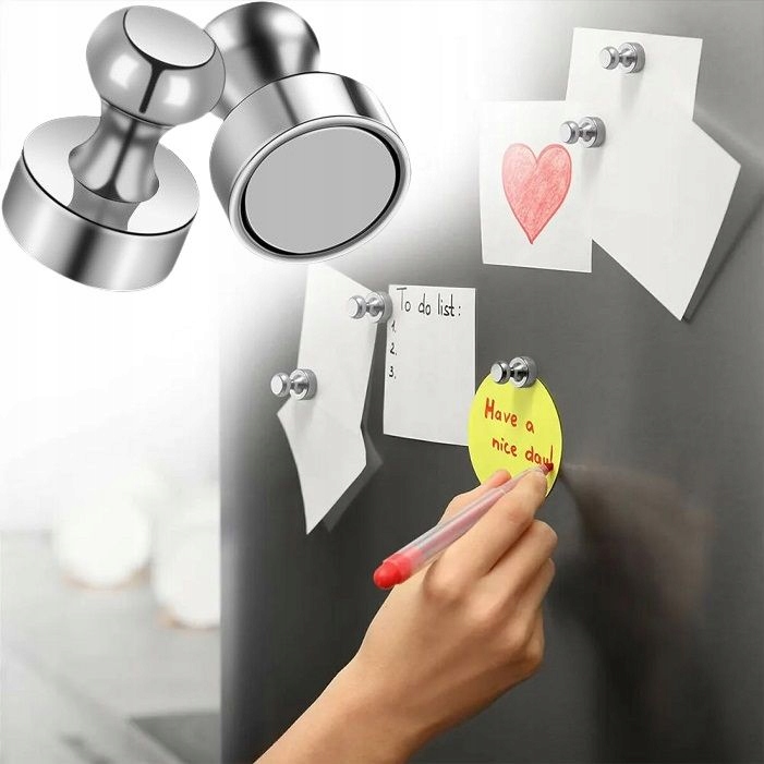 Magnes Na Lodówkę Neodymowy Do Tablicy Pinezka Magnesy Neodymowe 10 Sztuk