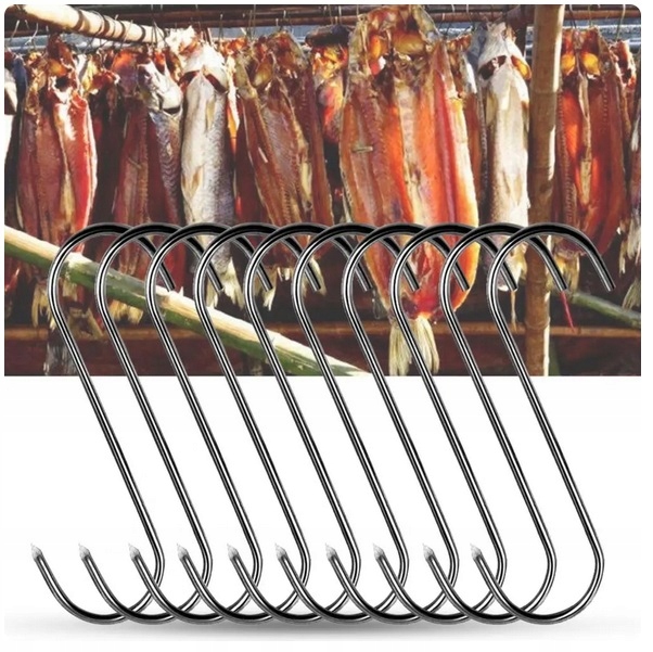 Haki Haczyki Do Wędzenia Kiełbasy Wędzarnicze Wędlin 15szt Duze Stal Nierdz