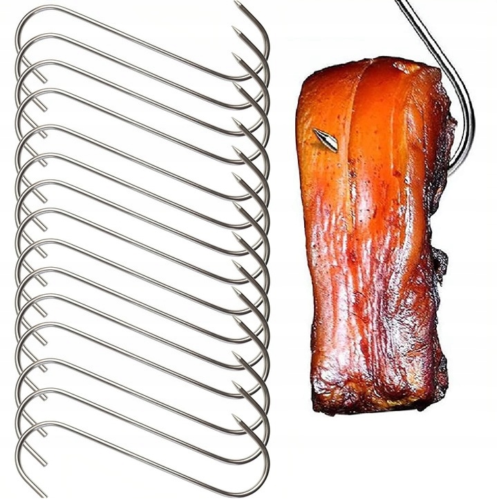 Haki Haczyki Do Wędzenia Kiełbasy Wędzarnicze Wędlin 15szt Duze Stal Nierdz