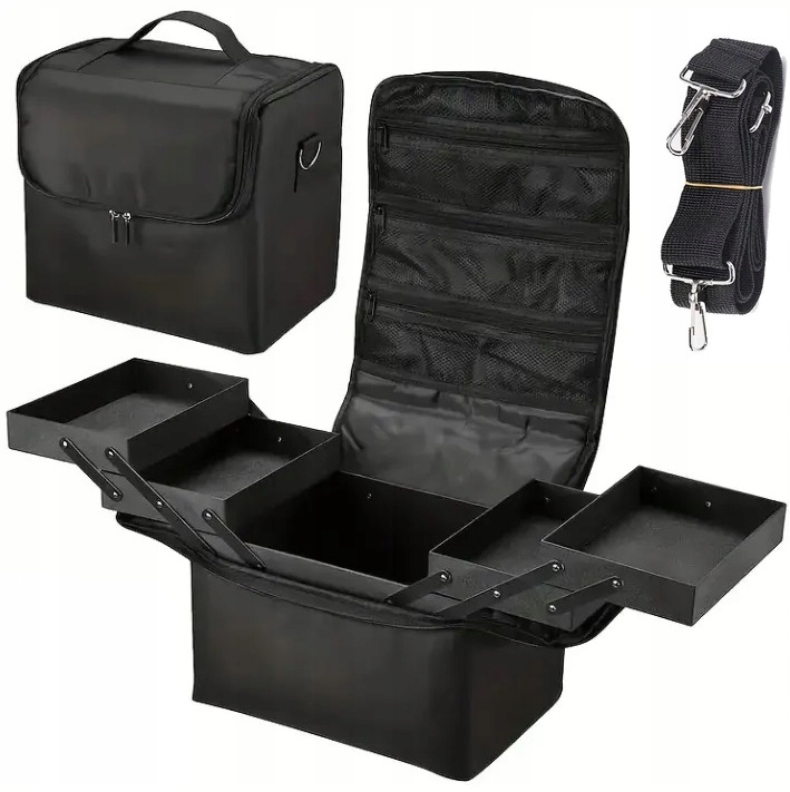 Kosmetyczka Torba Kuferek Na Pasku Organizer Na Kosmetyki Lakiery Przenośny