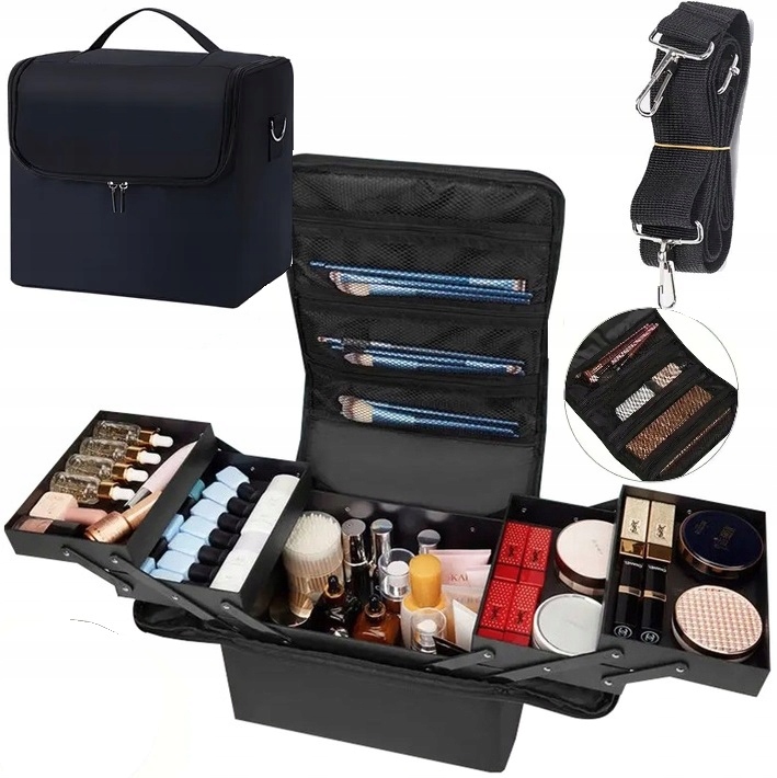 Kosmetyczka Torba Kuferek Na Pasku Organizer Na Kosmetyki Lakiery Przenośny