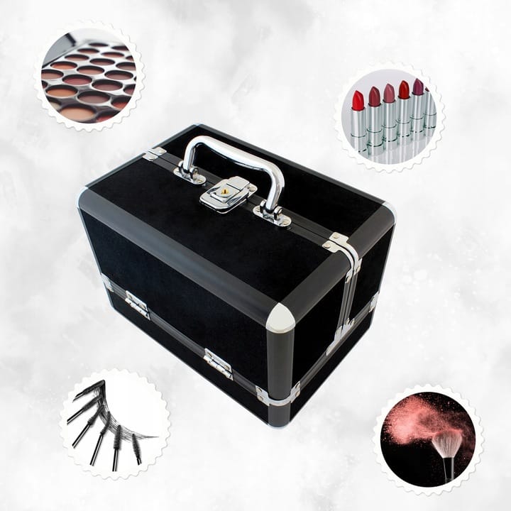 Elegancki Kufer Kuferek Na Kosmetyki Do Makijażu Organizer Pudełko Walizka