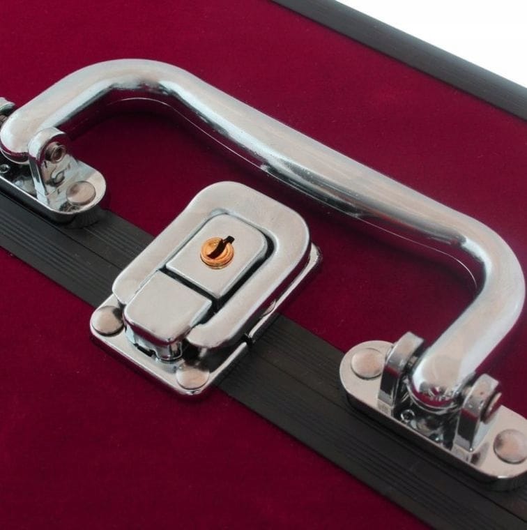 Elegancki Kufer Kuferek Kosmetyczny Na Kosmetyki Walizka Pojemny Purpurowy