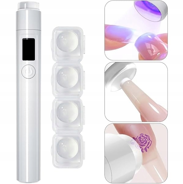 Latarka Do Paznokci Lampa Uv Led Do Form Górnych Mini Statyw 3w Usb Biała