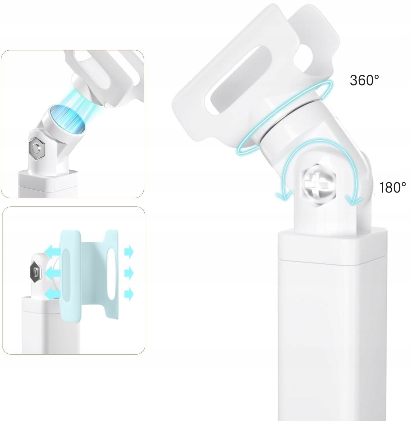 Latarka Do Paznokci Lampa Uv Led Do Form Górnych Mini Statyw 3w Usb Biała