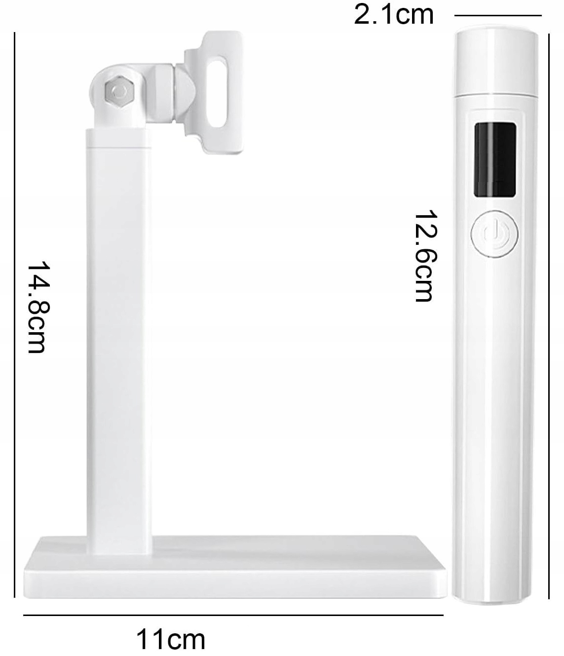 Latarka Do Paznokci Lampa Uv Led Do Form Górnych Mini Statyw 3w Usb Biała
