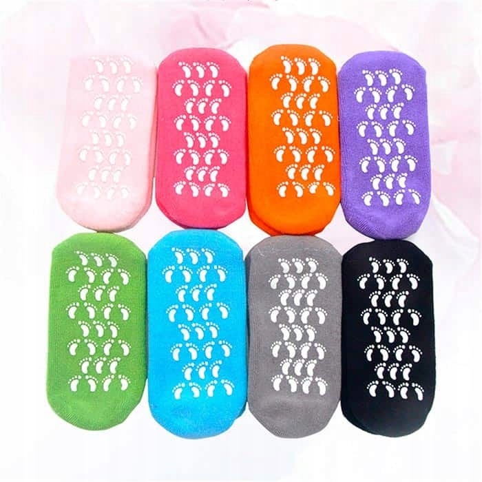 Żelowe Silikonowe Skarpetki Na Stopy Regenerujące Pięty Do Zabiegów Spa