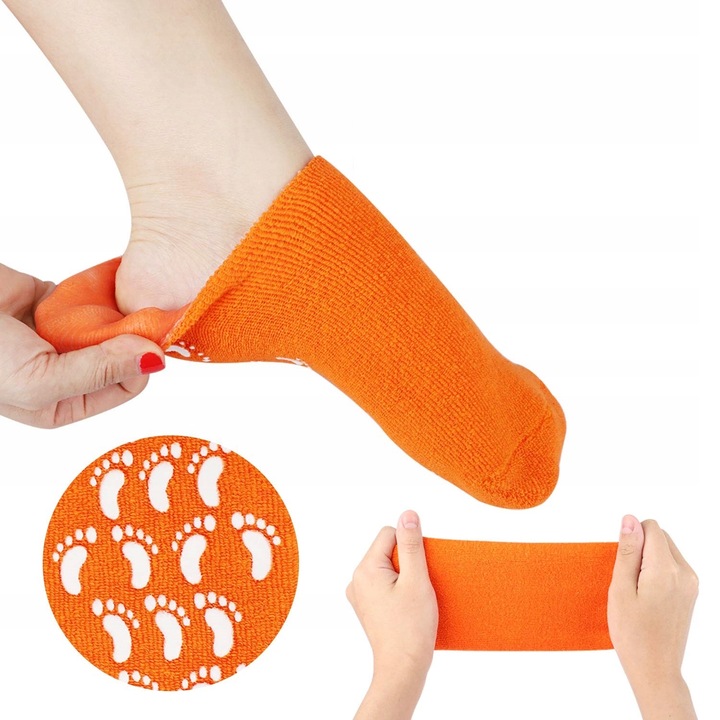 Żelowe Silikonowe Skarpetki Na Stopy Regenerujące Pięty Do Zabiegów Spa