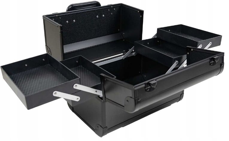 Elegancki Kufer Kuferek Na Kosmetyki Organizer Exclusive Walizka Czarna