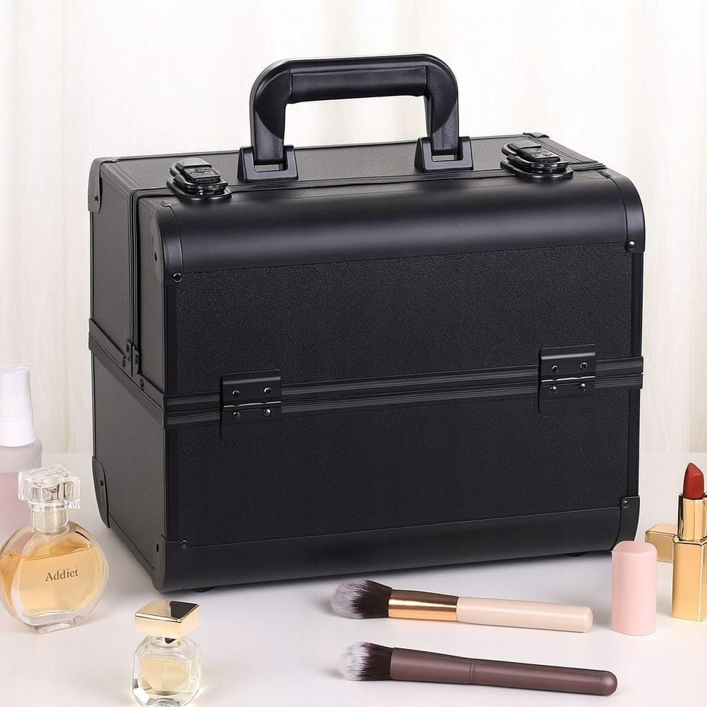 Elegancki Kufer Kuferek Na Kosmetyki Organizer Exclusive Walizka Czarna