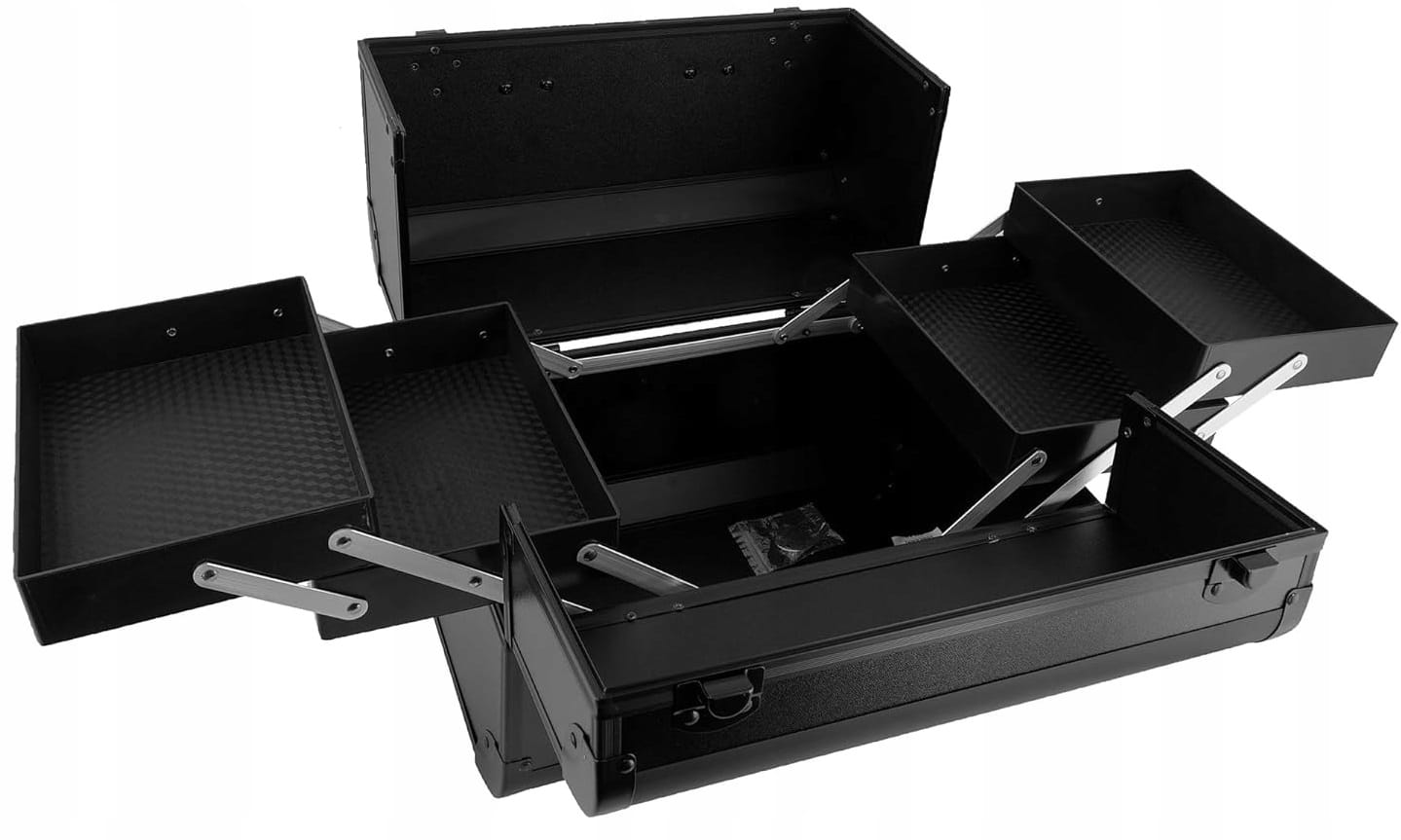 Elegancki Kufer Kuferek Na Kosmetyki Organizer Exclusive Walizka Czarna