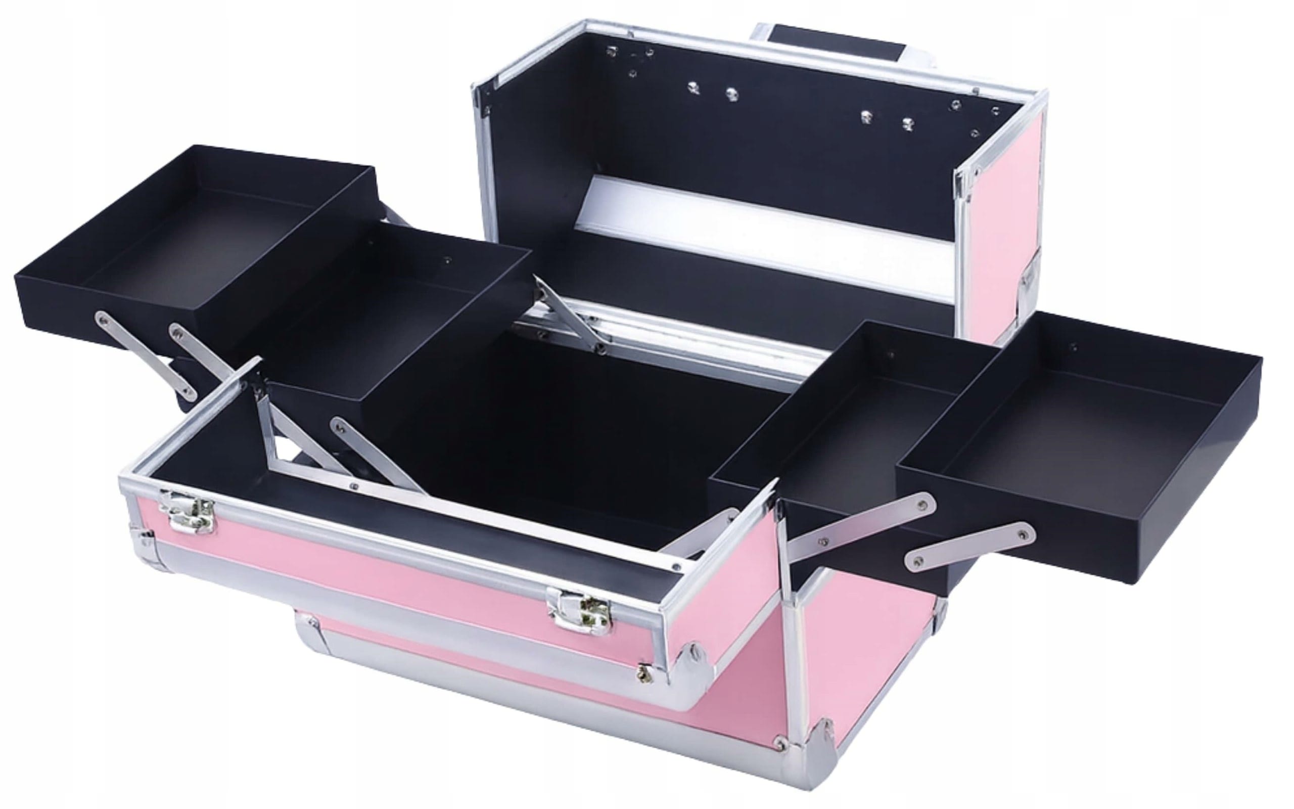 Elegancki Kufer Kuferek Na Kosmetyki Organizer Exclusive Walizka Róźowy