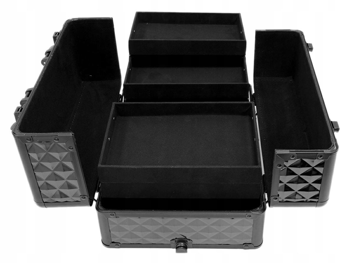 Walizka Na Kółkach Na Kosmetyki Duży Kufer Kosmetyczny Na Stelażu Szuflady