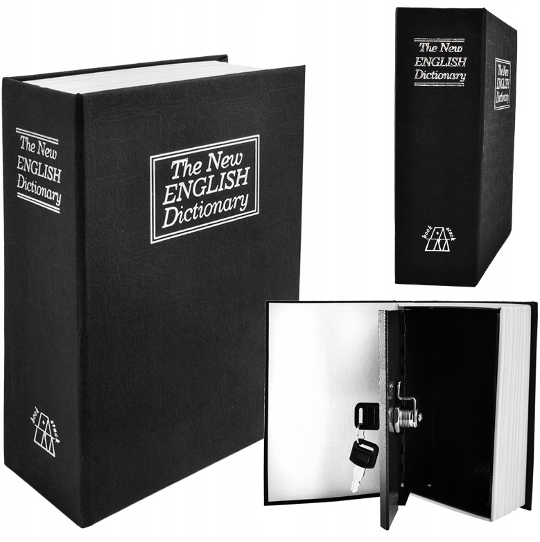 Sejf Ukryta Kasetka W Książce Czarny Słownik Zamykana Na Kluczyk Książka