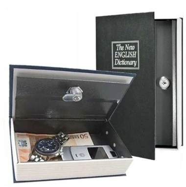Sejf Ukryta Kasetka W Książce Czarny Słownik Zamykana Na Kluczyk Książka