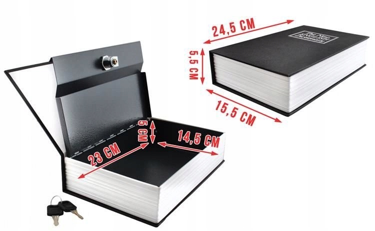 Sejf Ukryta Kasetka W Książce Czarny Słownik Zamykana Na Kluczyk Książka
