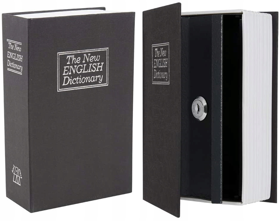Sejf Ukryta Kasetka W Książce Czarny Słownik Zamykana Na Kluczyk Książka
