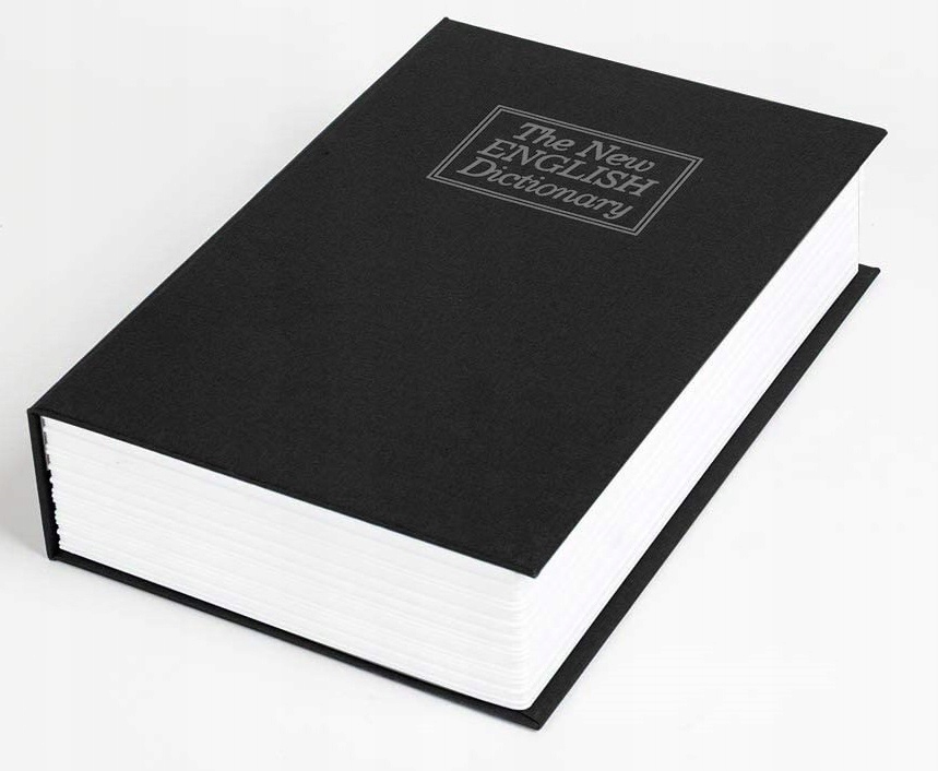 Sejf Ukryta Kasetka W Książce Czarny Słownik Zamykana Na Kluczyk Książka