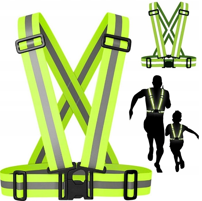 Szelki Odblaskowe Kamizelka Drogowa Ostrzegawcza Na Motor Rower Itp Odblask