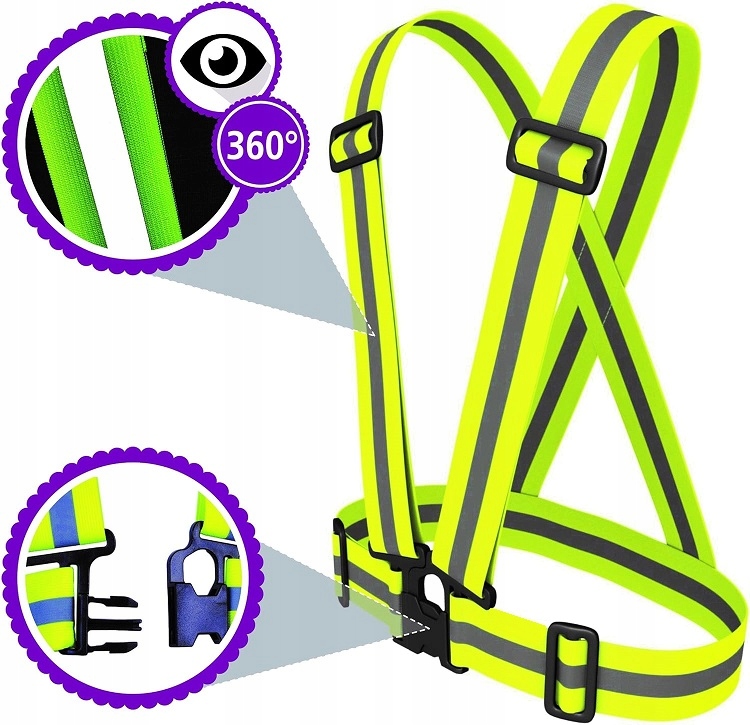 Szelki Odblaskowe Kamizelka Drogowa Ostrzegawcza Na Motor Rower Itp Odblask