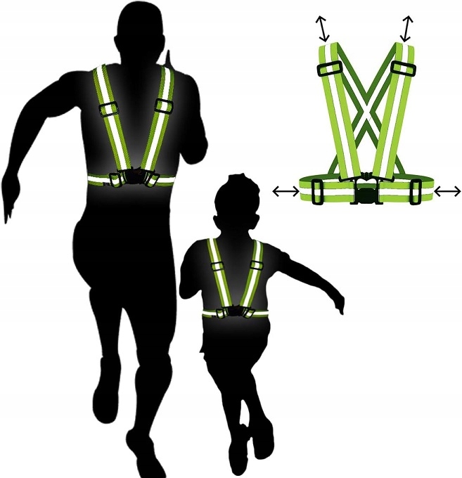 Szelki Odblaskowe Kamizelka Drogowa Ostrzegawcza Na Motor Rower Itp Odblask