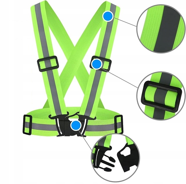 Szelki Odblaskowe Kamizelka Drogowa Ostrzegawcza Na Motor Rower Itp Odblask
