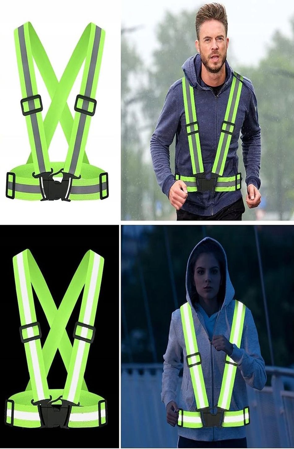 Szelki Odblaskowe Kamizelka Drogowa Ostrzegawcza Na Motor Rower Itp Odblask