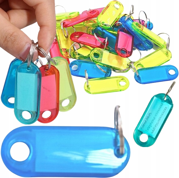 Zawieszki Breloki Identyfikatory Dwustronny Do Kluczy Na Klucze 100 Sztuk