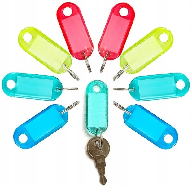 Zawieszki Breloki Identyfikatory Dwustronny Do Kluczy Na Klucze 100 Sztuk