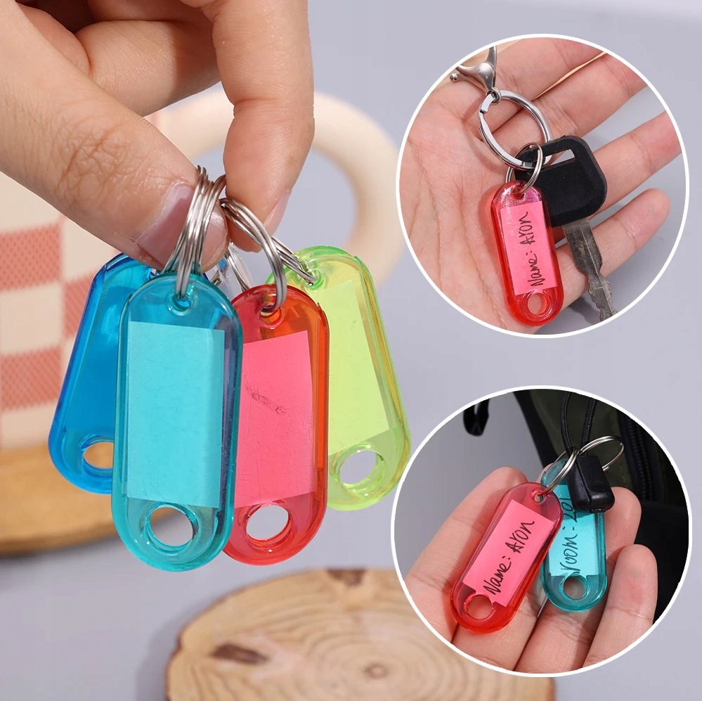 Zawieszki Breloki Identyfikatory Dwustronny Do Kluczy Na Klucze 100 Sztuk