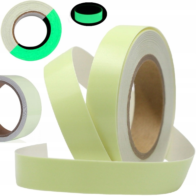 Samoprzylepna Taśma Fluorescencyjna Świecąca W Ciemności W Nocy 2cm X5 m