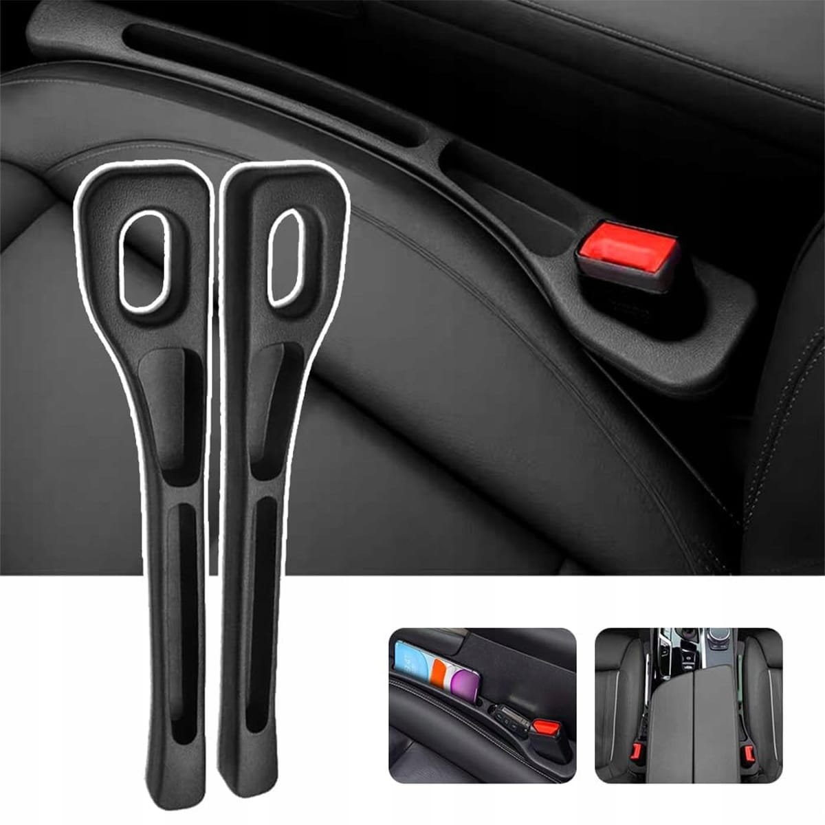 2szt Wypełniacz Szczeliny Między Fotelami Wypełnienie Między Fotel Czarne