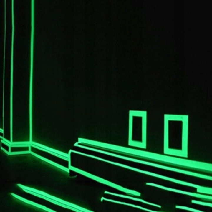 Taśma Fluorescencyjna Świecąca W Nocy Samoprzylepna 10mm X 5m