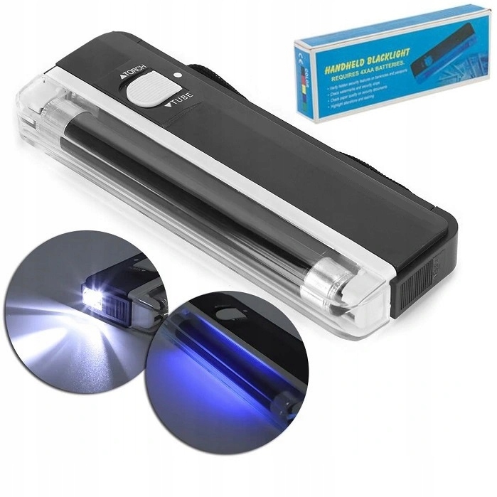 Kieszonkowy Tester Do Sprawdzania Banknotów Lampa Uv Ultrafiolet Fałszywki